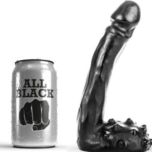 ALL BLACK - DILDO REALÍSTICO 19 CM