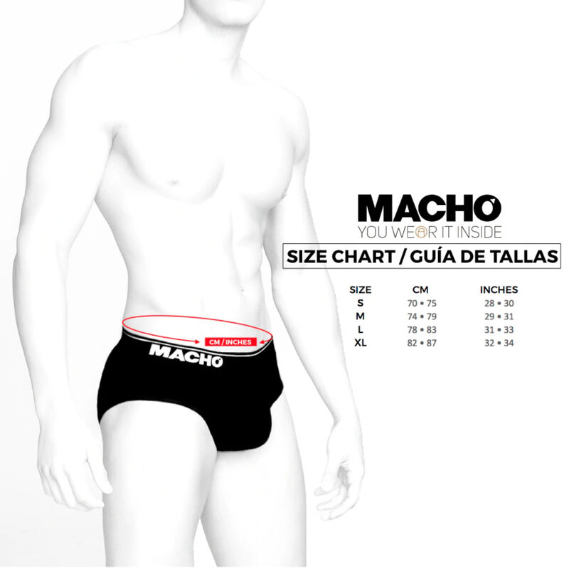 MACHO - MS24B CALZONCILLO BRIEF DARK AZUL S - Imagen 4