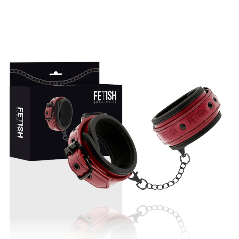 FETISH SUBMISSIVE DARK ROOM - ESPOSAS CUERO VEGANO CON FORRO DE NEOPRENO - Imagen 2