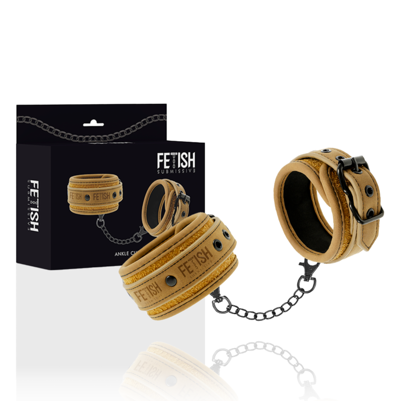 FETISH SUBMISSIVE ORIGEN - ESPOSAS TOBILLOS CUERO VEGANO CON FORRO DE NEOPRENO - Imagen 2