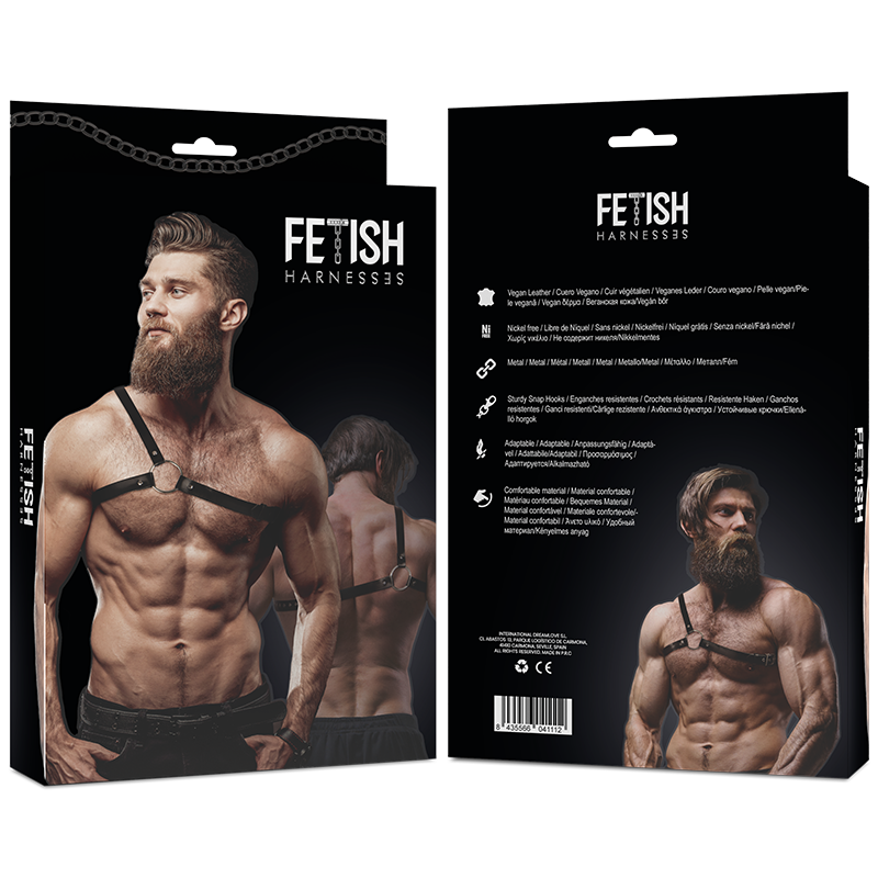 FETISH SUBMISSIVE - ATTITUDE ARNÉS ECOPIEL HOMBRO CRUZADO HOMBRE - Imagen 2