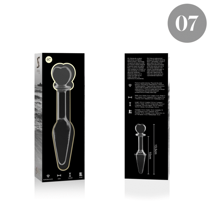 NEBULA SERIES BY IBIZA - MODELO 7 PLUG CRISTAL TRANSPARENTE 13.5 CM -O- 3 CM - Imagen 4
