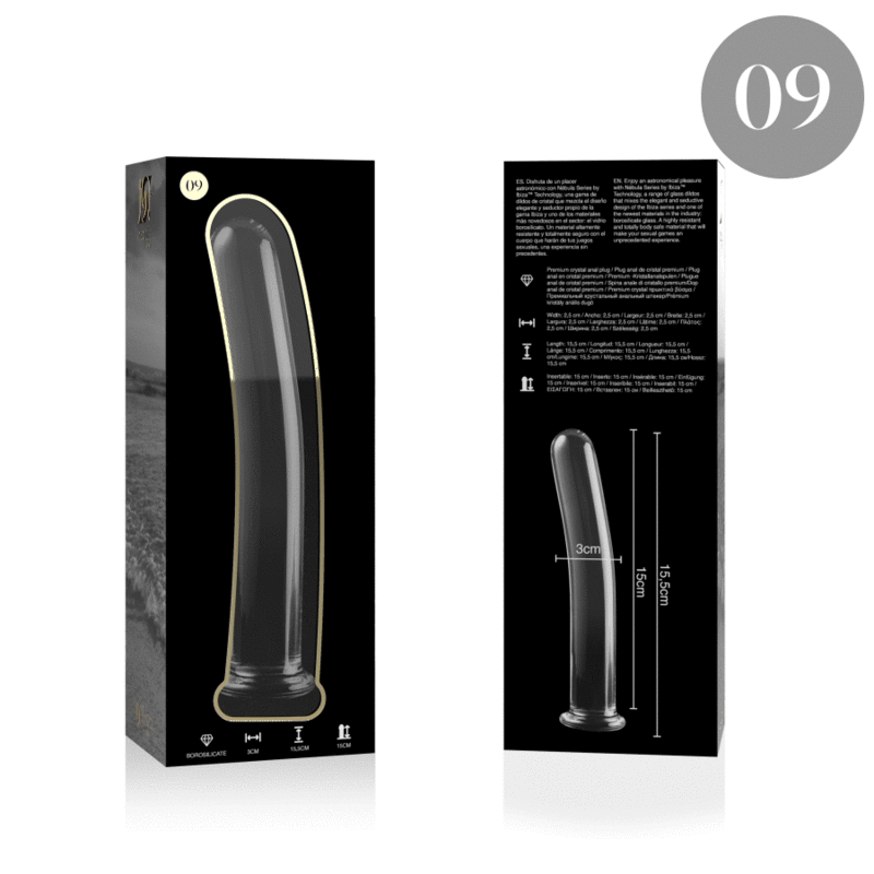 NEBULA SERIES BY IBIZA - MODELO 9 DILDO CRISTAL TRANSPARENTE 15.5 CM -O- 2.5 CM - Imagen 4