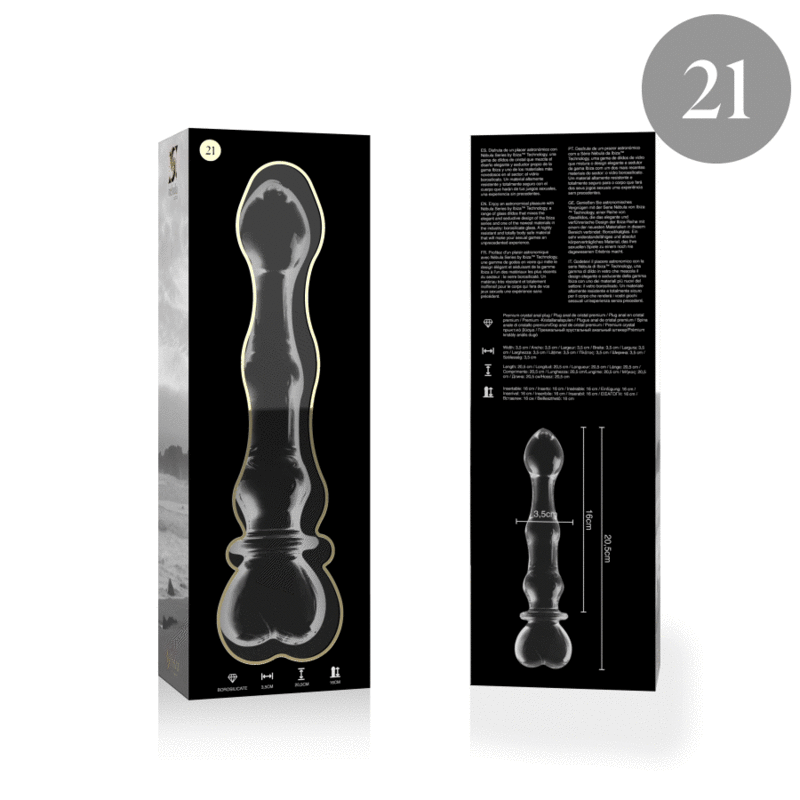 NEBULA SERIES BY IBIZA - MODELO 21 DILDO CRISTAL TRANSPARENTE 20.5 CM -O- 3.5 CM - Imagen 4