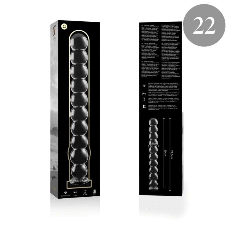 NEBULA SERIES BY IBIZA - MODELO 22 DILDO CRISTAL TRANSPARENTE 21.5 CM -O- 2.5 CM - Imagen 4