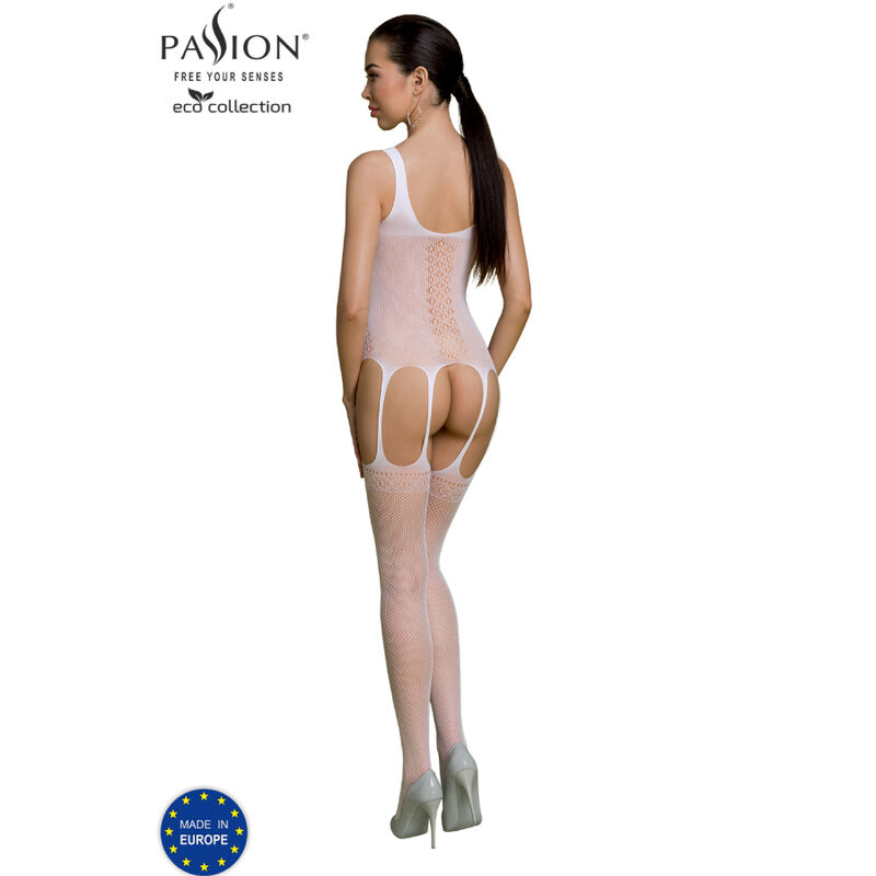 PASSION - ECO COLLECTION BODYSTOCKING ECO BS007 BLANCO - Imagen 2