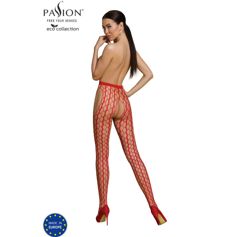 PASSION - ECO COLLECTION BODYSTOCKING ECO S007 ROJO - Imagen 2