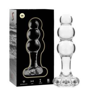 NEBULA SERIES BY IBIZA - MODELO 1 PLUG CRISTAL TRANSPARENTE 10.5 CM -O- 3 CM