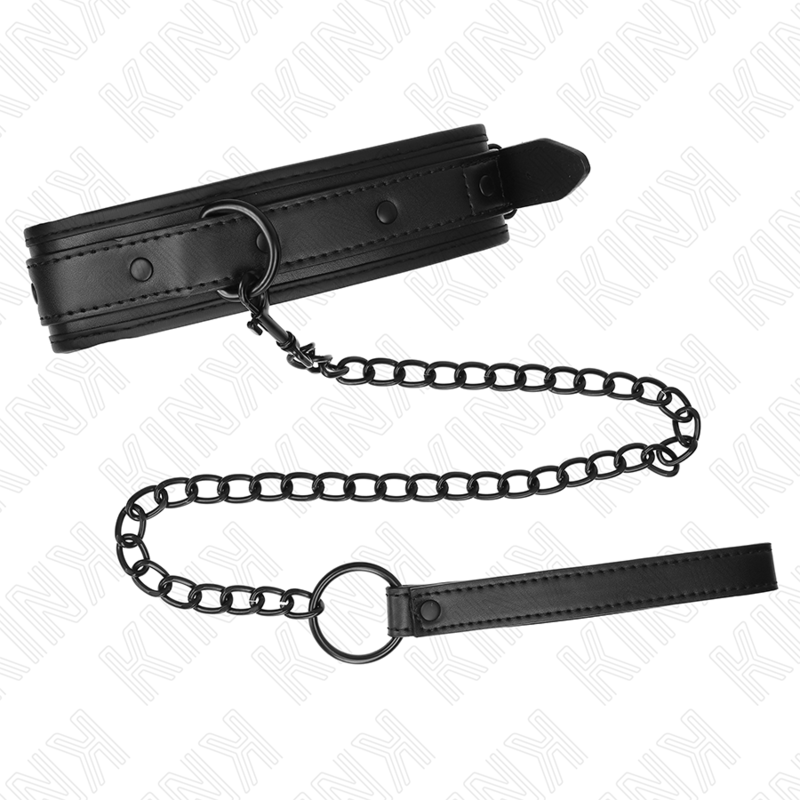 KINK - COLLAR CON CORREA 78 CM BONDAGE DE NEOPRENO MODELO 2 AJUSTABLE 37.5 X 49.5 CM - Imagen 4