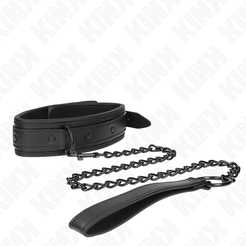 KINK - COLLAR CON CORREA 78 CM BONDAGE DE NEOPRENO MODELO 2 AJUSTABLE 37.5 X 49.5 CM - Imagen 2