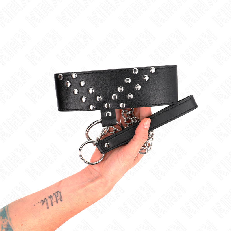 KINK - COLLAR CON CORREA 65 CM CON REMACHE EN V AJUSTABLE 36-43 CM X 5 CM - Imagen 4