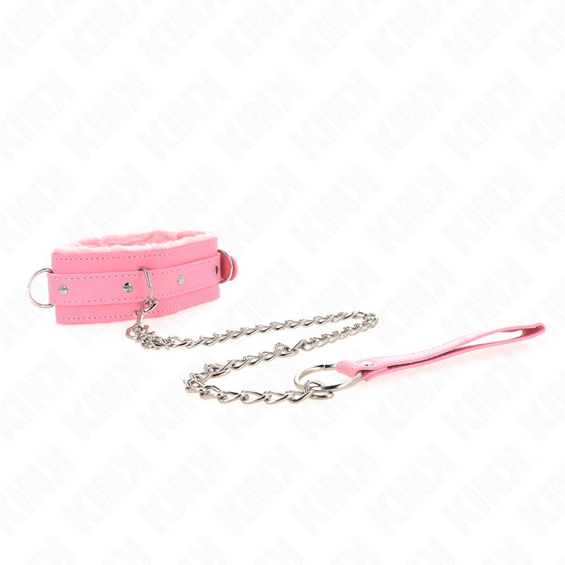 KINK - COLLAR CON CORREA 65 CM CON RESTRICCIONES ROSA AJUSTABLE 36-42 CM X 5.5 CM - Imagen 3