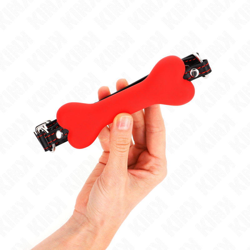 KINK - MORDAZA DE HUESO 12 CM ROJO 63 x 2 CM - Imagen 2