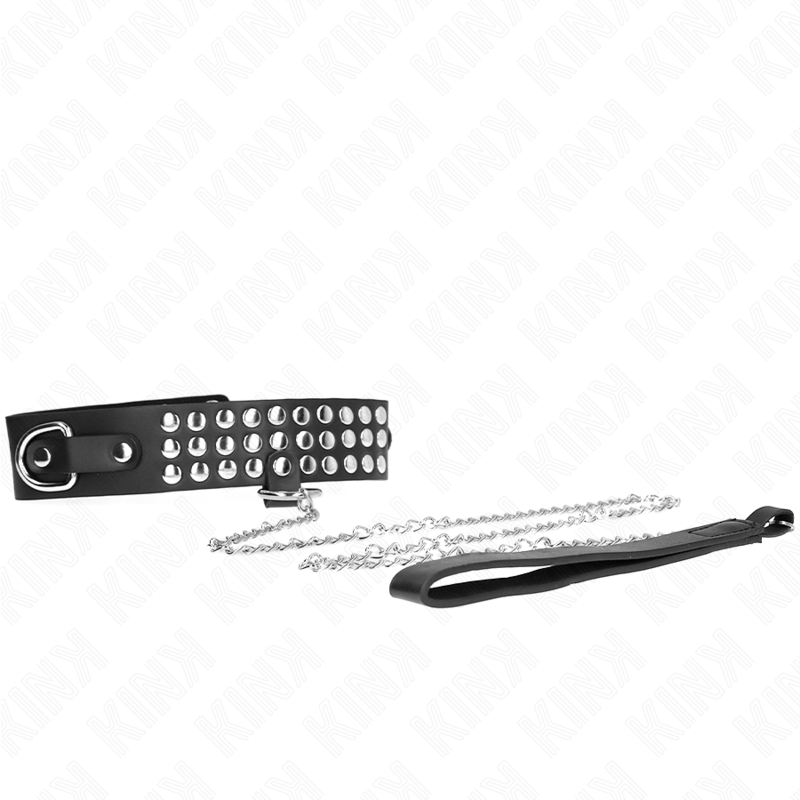 KINK - COLLAR CON CORREA 65 CM CON BRILLOS AJUSTABLE 37-42 CM X 5.3 CM - Imagen 4