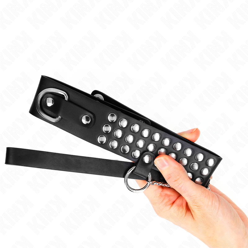 KINK - COLLAR CON CORREA 65 CM CON BRILLOS AJUSTABLE 37-42 CM X 5.3 CM - Imagen 3