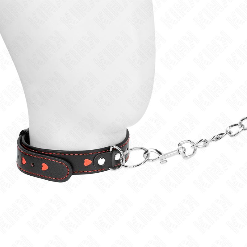 KINK - COLLAR CON CORREA 65 CM DETALLES CORAZÓN 52.5 X 2.5 CM - Imagen 2