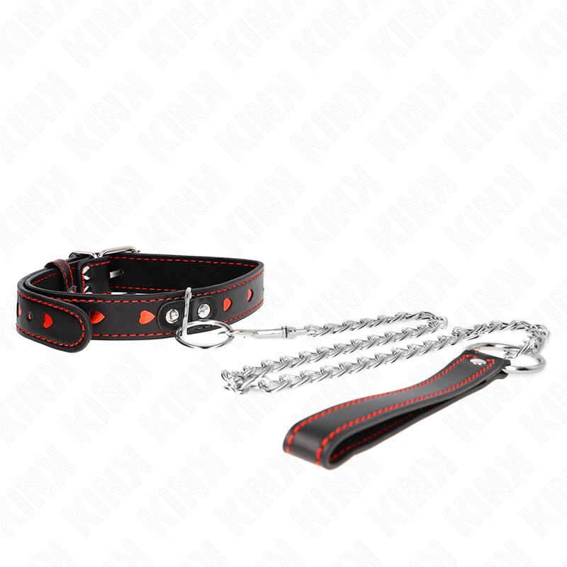 KINK - COLLAR CON CORREA 65 CM DETALLES CORAZÓN 52.5 X 2.5 CM - Imagen 3