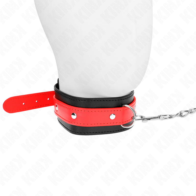 KINK - COLLAR CON CORREA 65 CM ROJO AJUSTABLE 36-43 CM X 5 CM - Imagen 3
