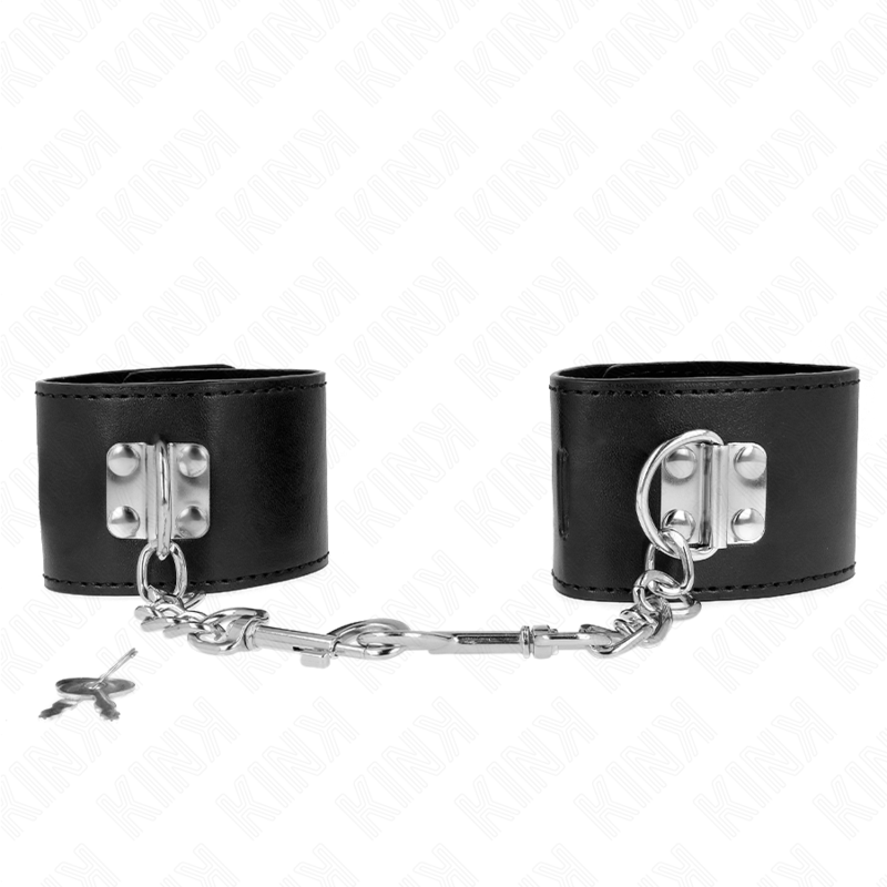 KINK - MUÑEQUERAS CON CIERRE CANDADO NEGRO AJUSTABLE 16-23 CM X 5.5 CM - Imagen 2