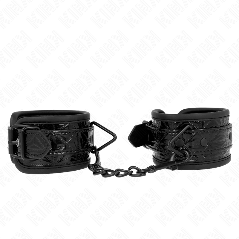 KINK - MUÑEQUERAS CON PATRÓN DE DIAMANTES NEGRO AJUSTABLE 17-26 CM X 5.5 CM - Imagen 2