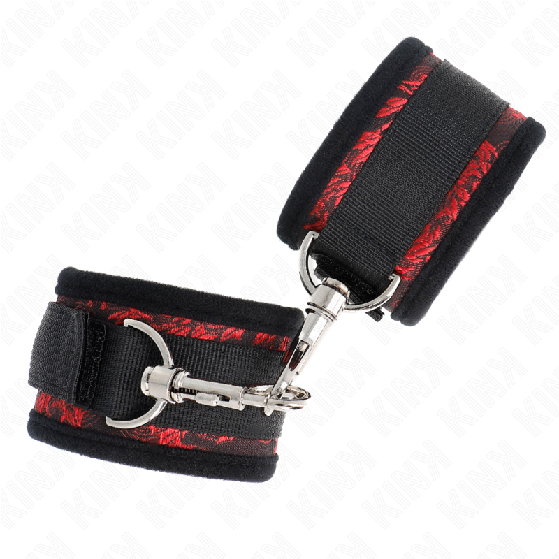 KINK - MUÑEQUERAS DISEÑO ESCÁNDALO ROJO-NEGRO - Imagen 3
