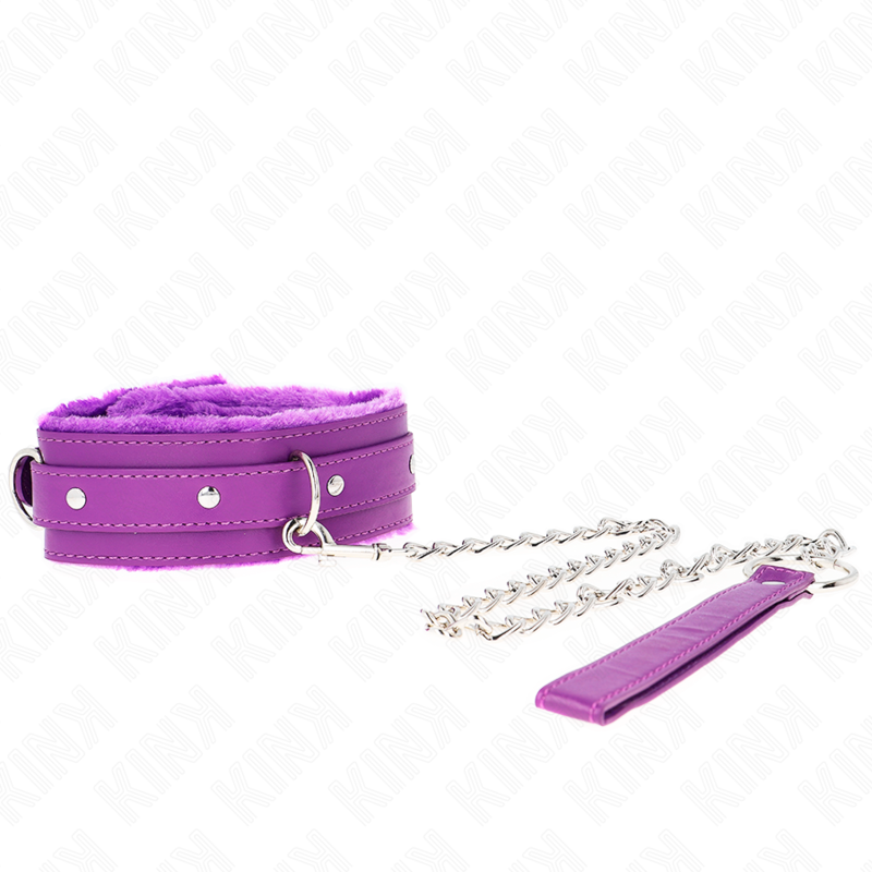 KINK - COLLAR CON CORREA 65 CM CON RESTRICCIONES MORADO AJUSTABLE 36-42 CM X 5.5 CM - Imagen 2
