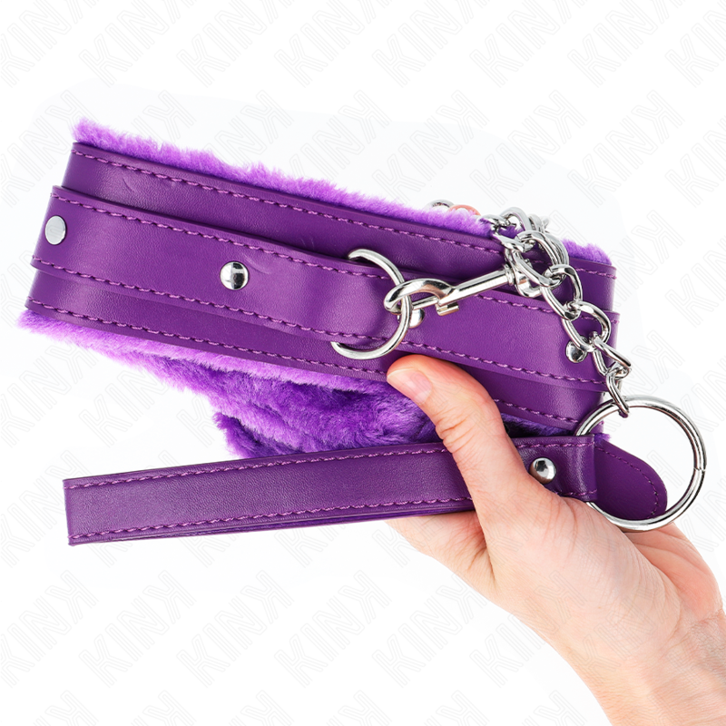 KINK - COLLAR CON CORREA 65 CM CON RESTRICCIONES MORADO AJUSTABLE 36-42 CM X 5.5 CM - Imagen 3