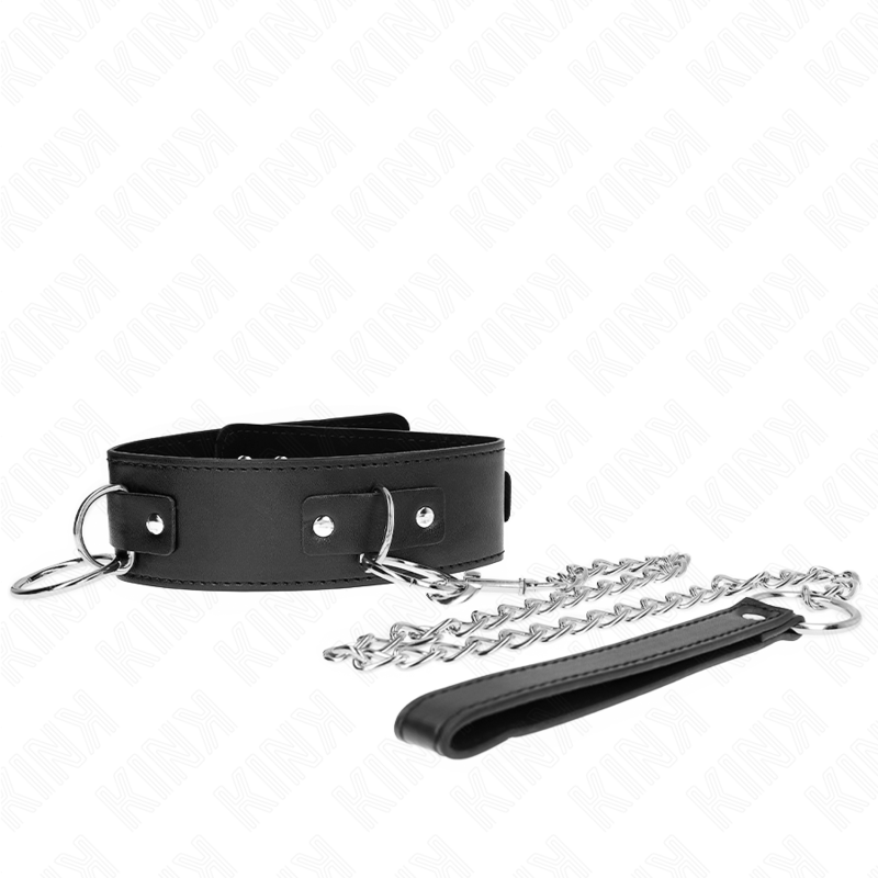 KINK - COLLAR CON CORREA 65 CM 3 ANILLOS MODELO 2 AJUSTABLE 36-43 CM X 5 CM - Imagen 3