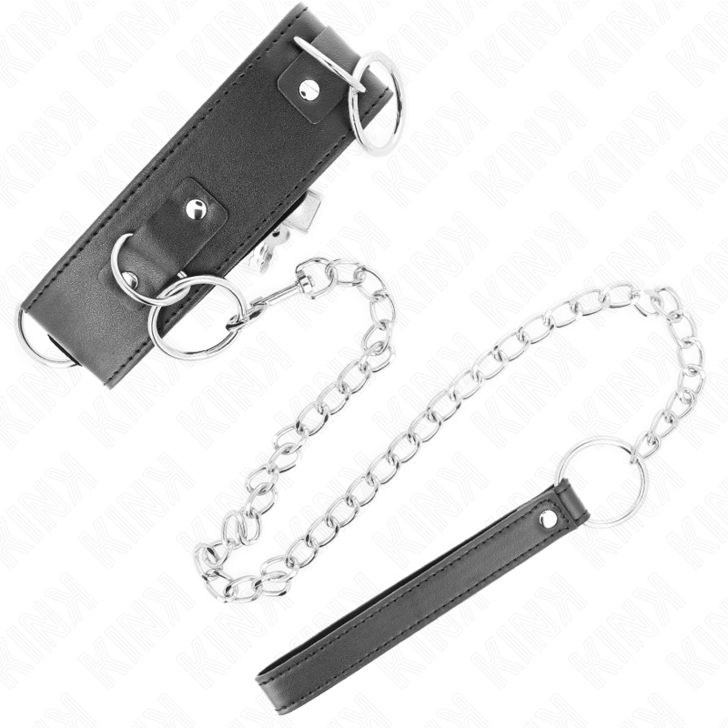 KINK - COLLAR CON CORREA 65 CM 3 ANILLOS MODELO 2 AJUSTABLE 36-43 CM X 5 CM - Imagen 2