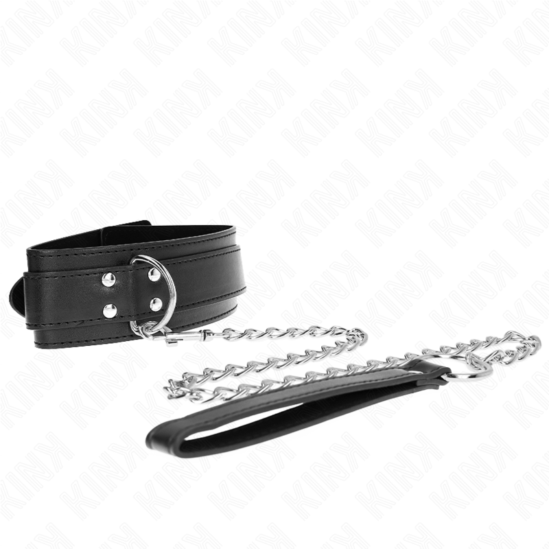 KINK - COLLAR CON CORREA 65 CM HEBILLAS PLATEADAS AJUSTABLE 33-46 CM X 5.5 CM - Imagen 3