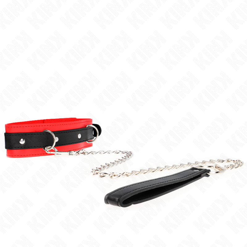 KINK - COLLAR CON CORREA 65 CM MODELO BÁSICO MODELO 3 ROJO 53 X 5 CM - Imagen 3
