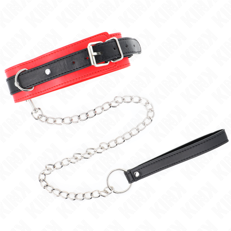 KINK - COLLAR CON CORREA 65 CM MODELO BÁSICO MODELO 3 ROJO 53 X 5 CM - Imagen 2