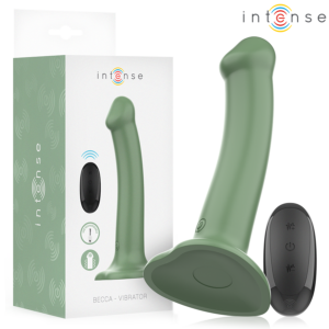 INTENSE - BECCA VIBRADOR CON VENTOSA 10 VIBRACIONES VERDE CONTROL REMOTO