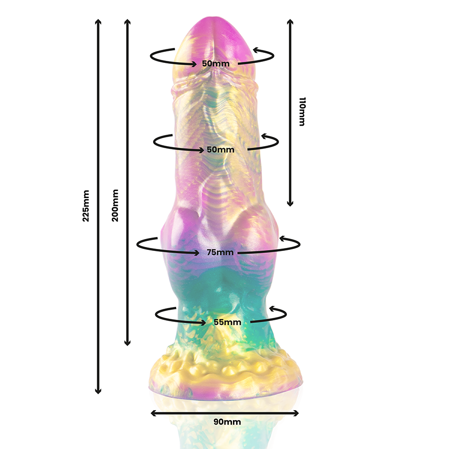 EPIC - IRIS DILDO CON TESTÍCULOS ARCOÍRIS DE PLACER - Imagen 3