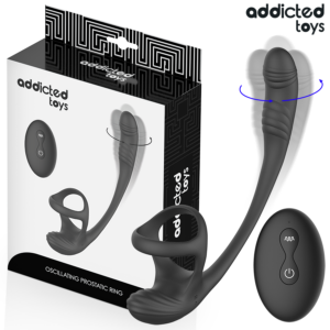 ADDICTED TOYS - PLUG ANAL VIBRACIÓN Y WAVING 360º Y ESTIMULADOR TESTÍCULOS