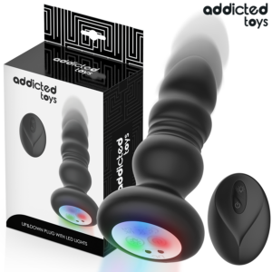 ADDICTED TOYS - PLUG ANAL VIBRADOR THRUSTING Y LUZ LED CONTROL REMOTO