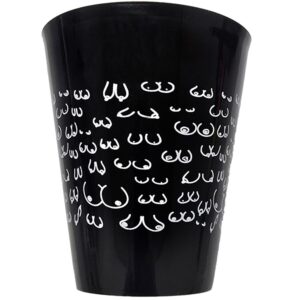 DIABLO PICANTE - VASO NEGRO 500 ML CON TETAS BLANCAS