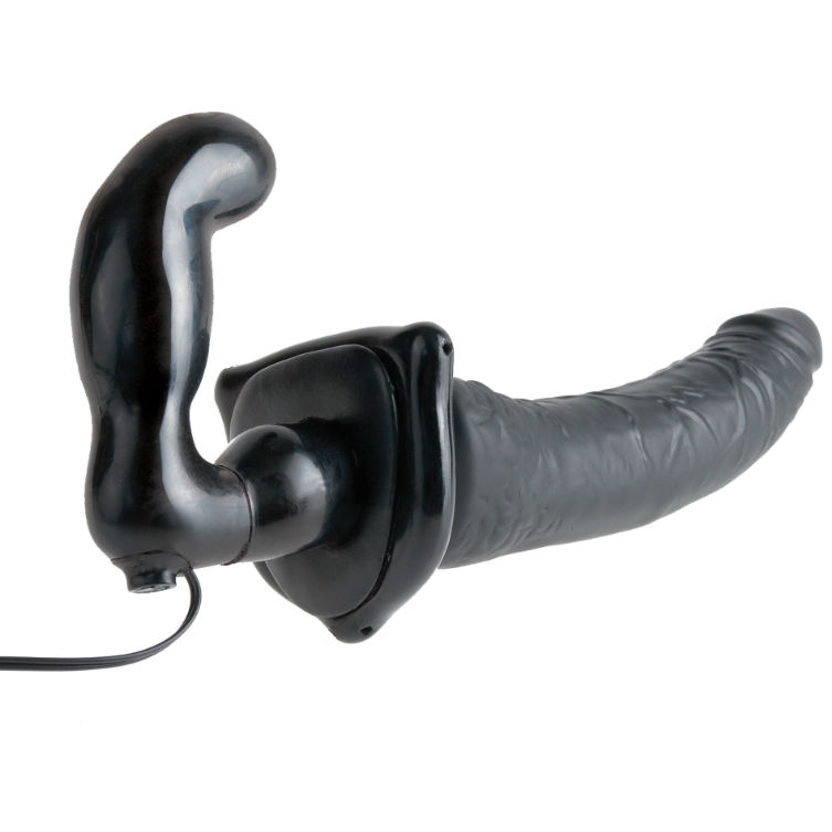FETISH FANTASY SERIES - SERIES DELUXE ARNÉS VIBRADOR PENETRIS NEGRO - Imagen 3