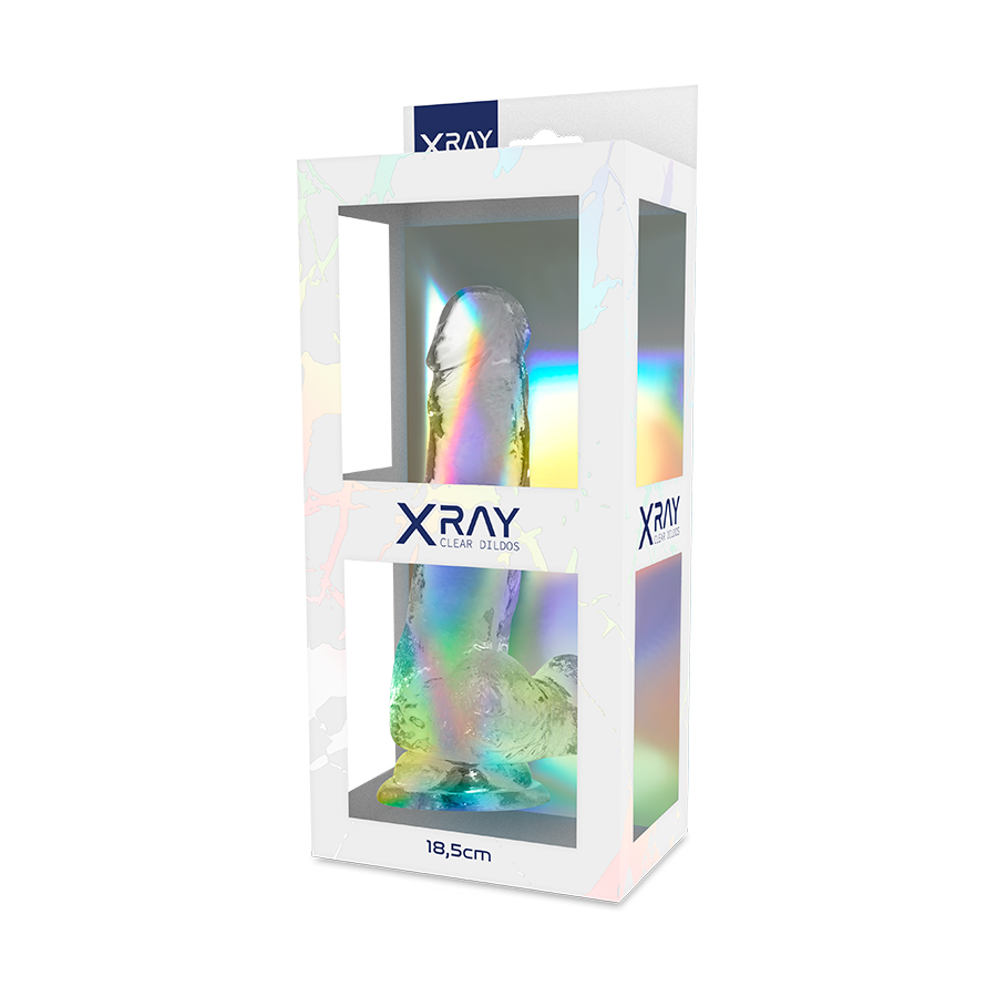 X RAY - CLEAR DILDO REALISTA TRANSPARENTE 18.5 CM -O- 3.8 CM - Imagen 2